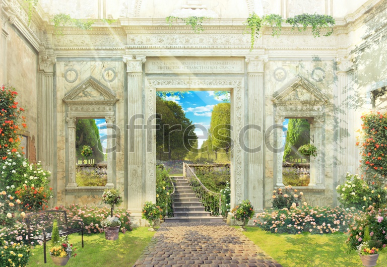 Фреска Итальянский классический парк, арт. 4939 - фото (1)