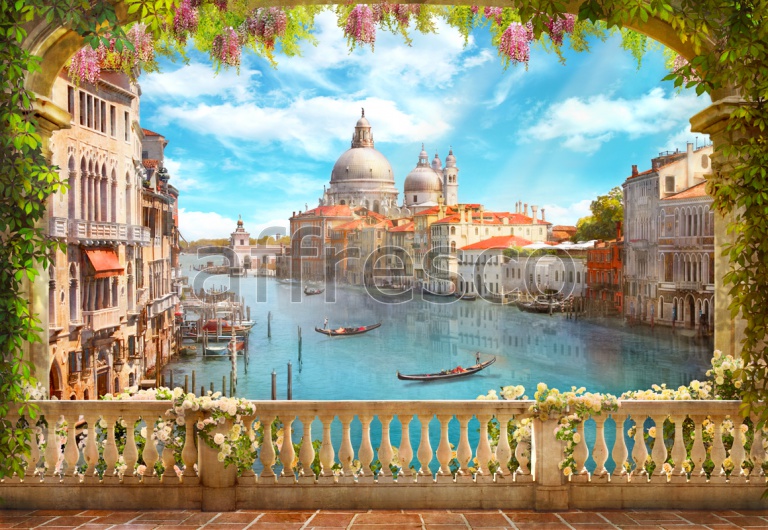 Балкон Венеции, Фреска Affresco  6440 - фото (1)