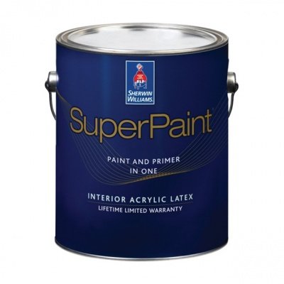 Суперматовая интерьерная краска для окраски стен SuperPaint Flat ( 1500 цветов для колеровки ) галлон (3,8л)  - фото (1)